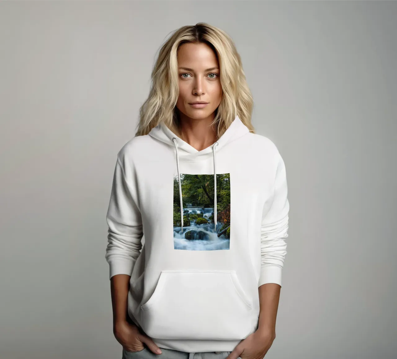 Cascate in Svizzera felpa con cappuccio da Marcel Bisig