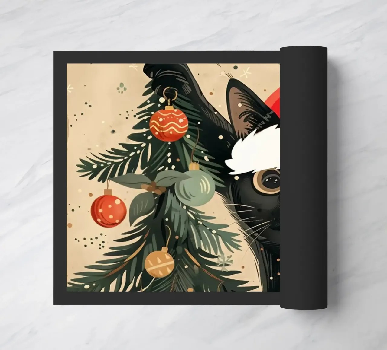 Albero di Natale del gatto nero zerbino da Nina Wolf