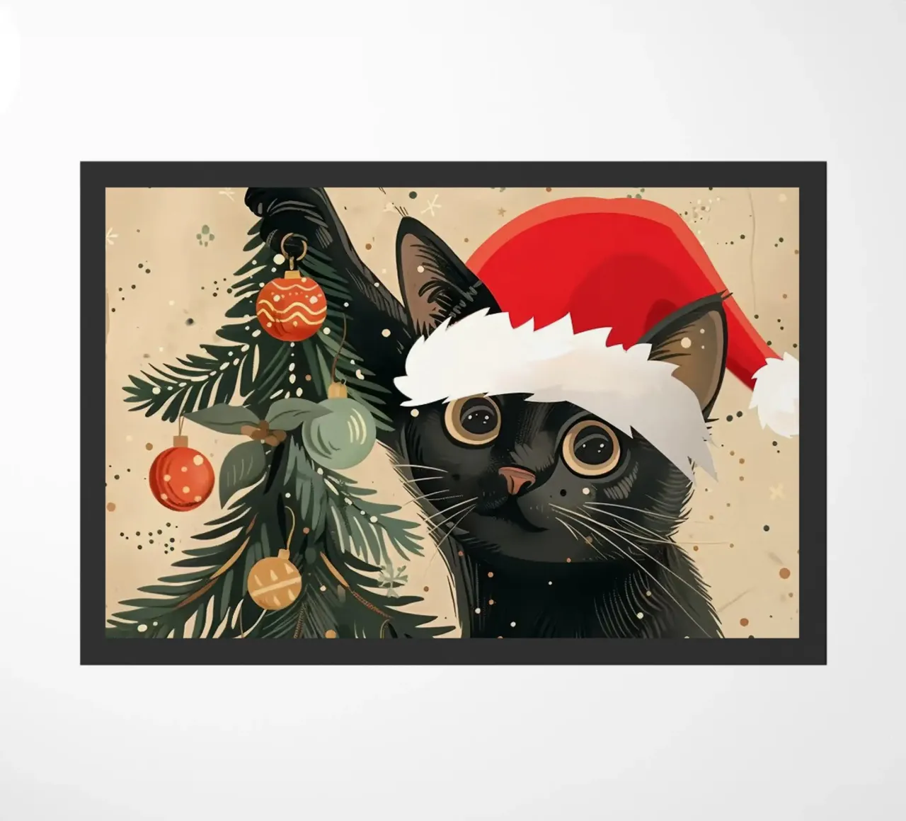 Albero di Natale del gatto nero zerbino da Nina Wolf