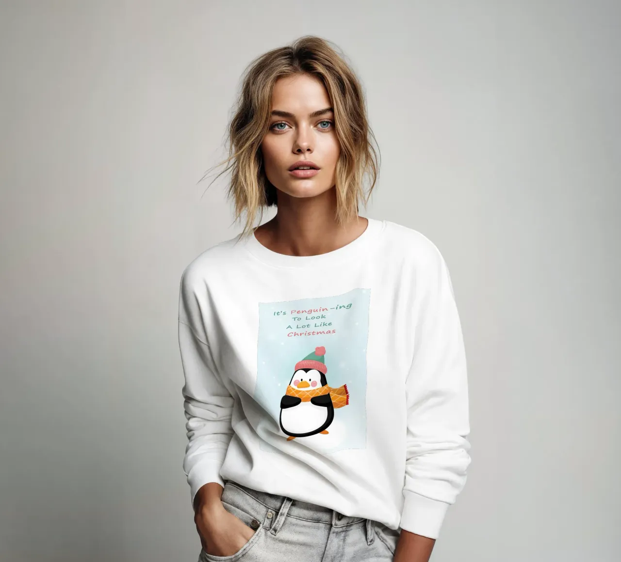 Pinguino di Natale felpa da Nina Wolf