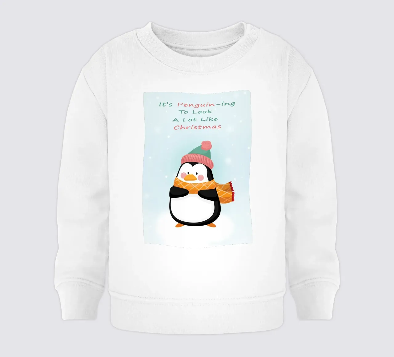Pinguino di Natale felpa neonato da Nina Wolf