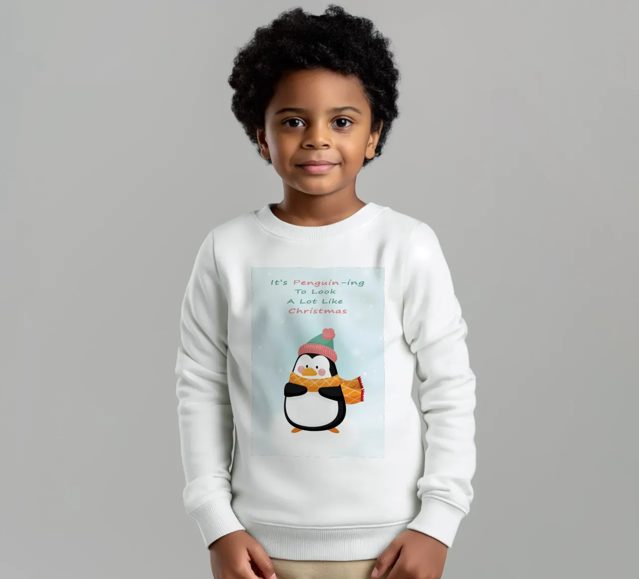 Pinguino di Natale felpa bambino da Nina Wolf