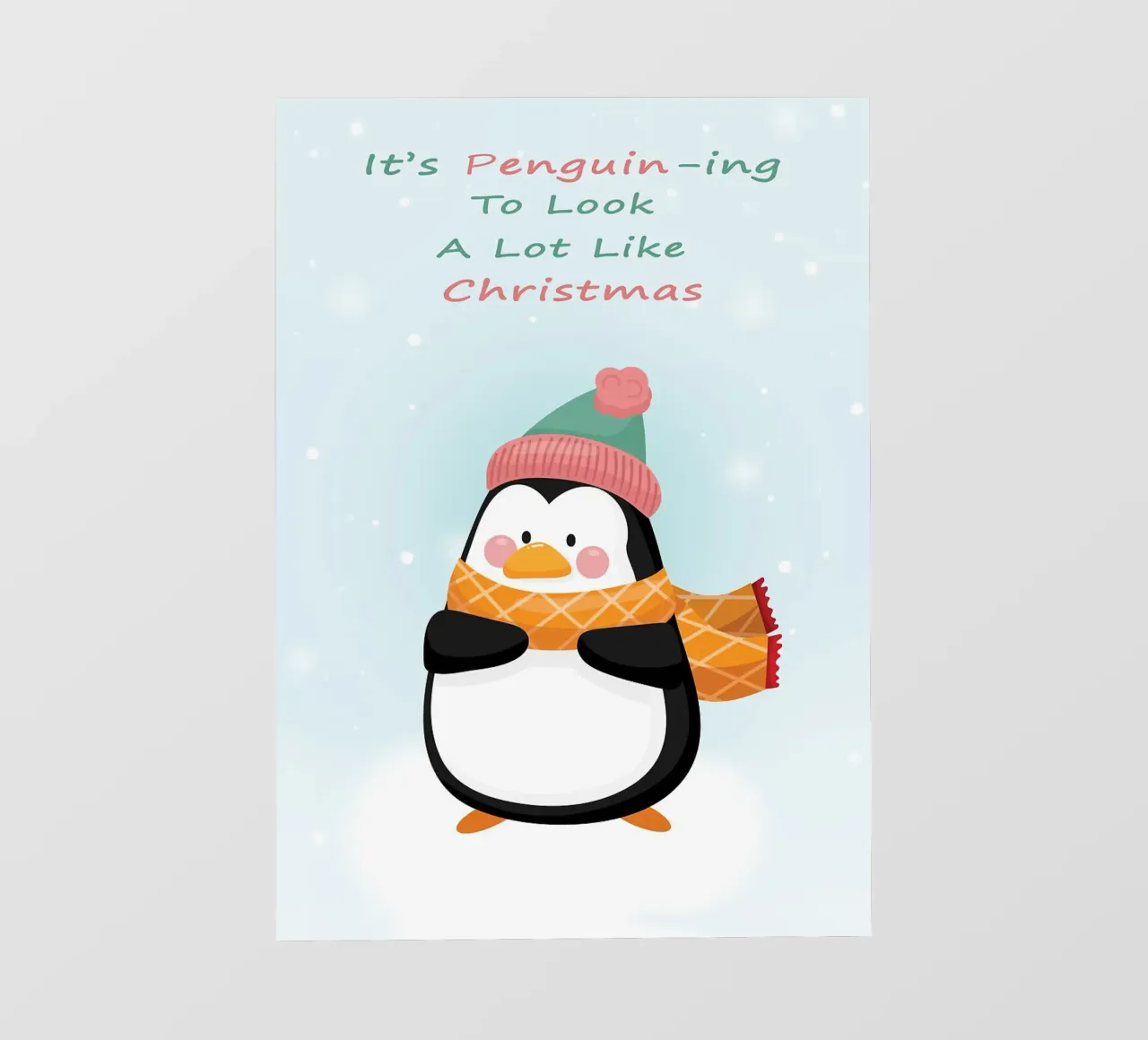 Pinguino di Natale telo in pvc da Nina Wolf