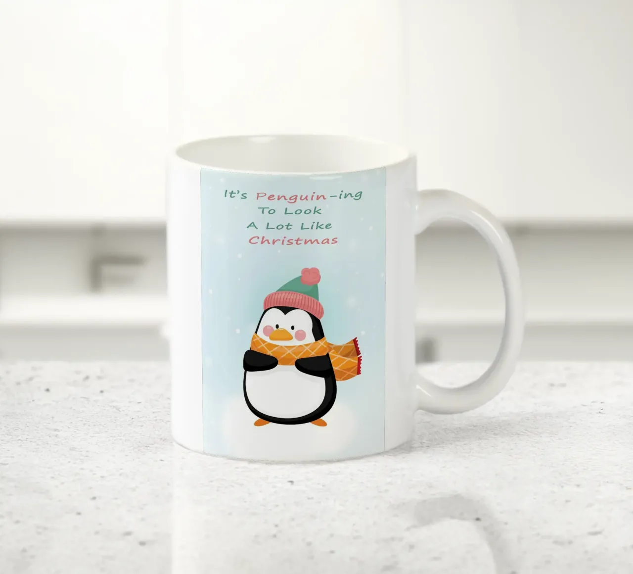 Pinguino di Natale tazza in ceramica da Nina Wolf