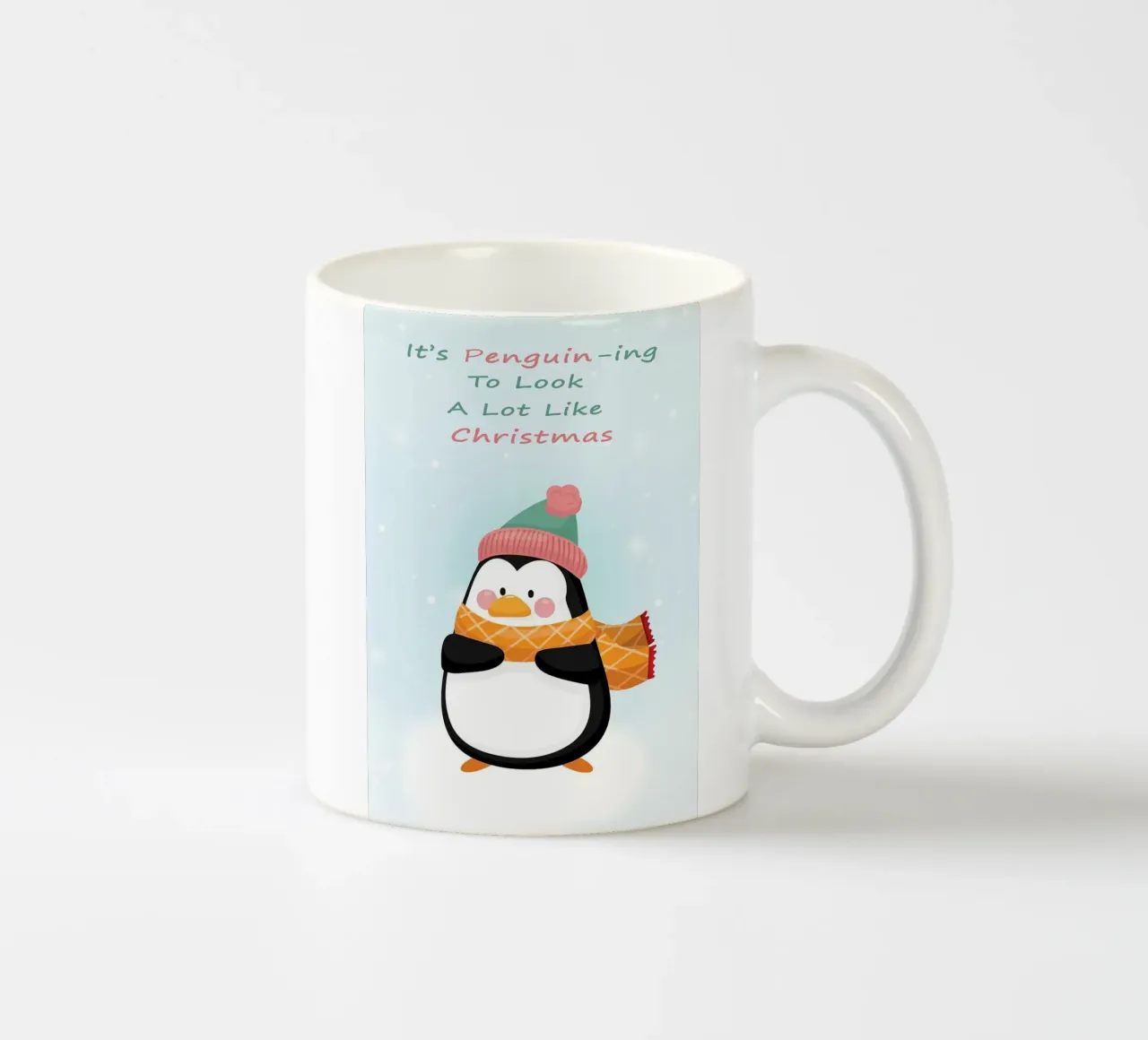 Pinguino di Natale tazza in ceramica da Nina Wolf