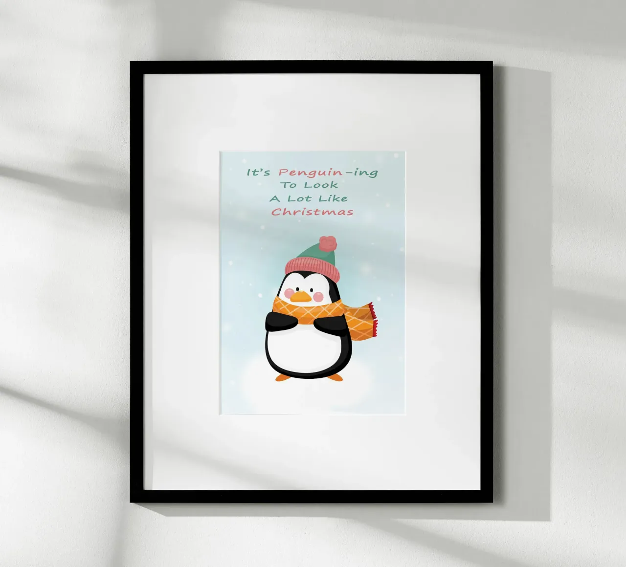 Pinguino di Natale carta hahnemühle da Nina Wolf