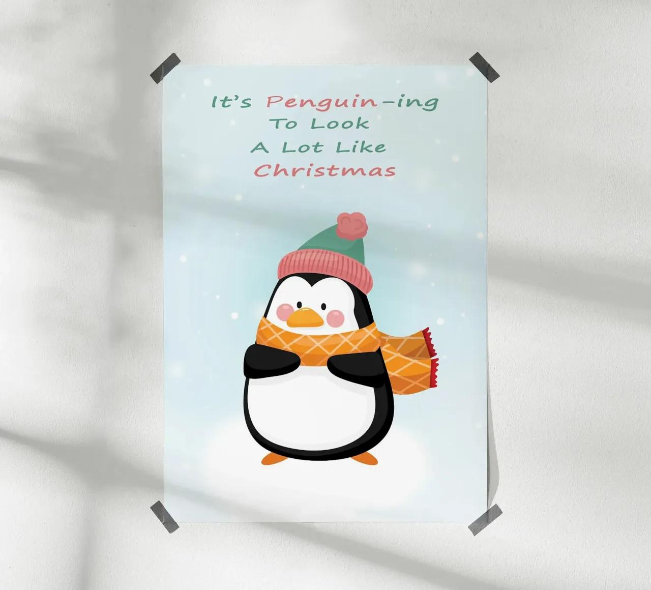 Pinguino di Natale carta hahnemühle da Nina Wolf