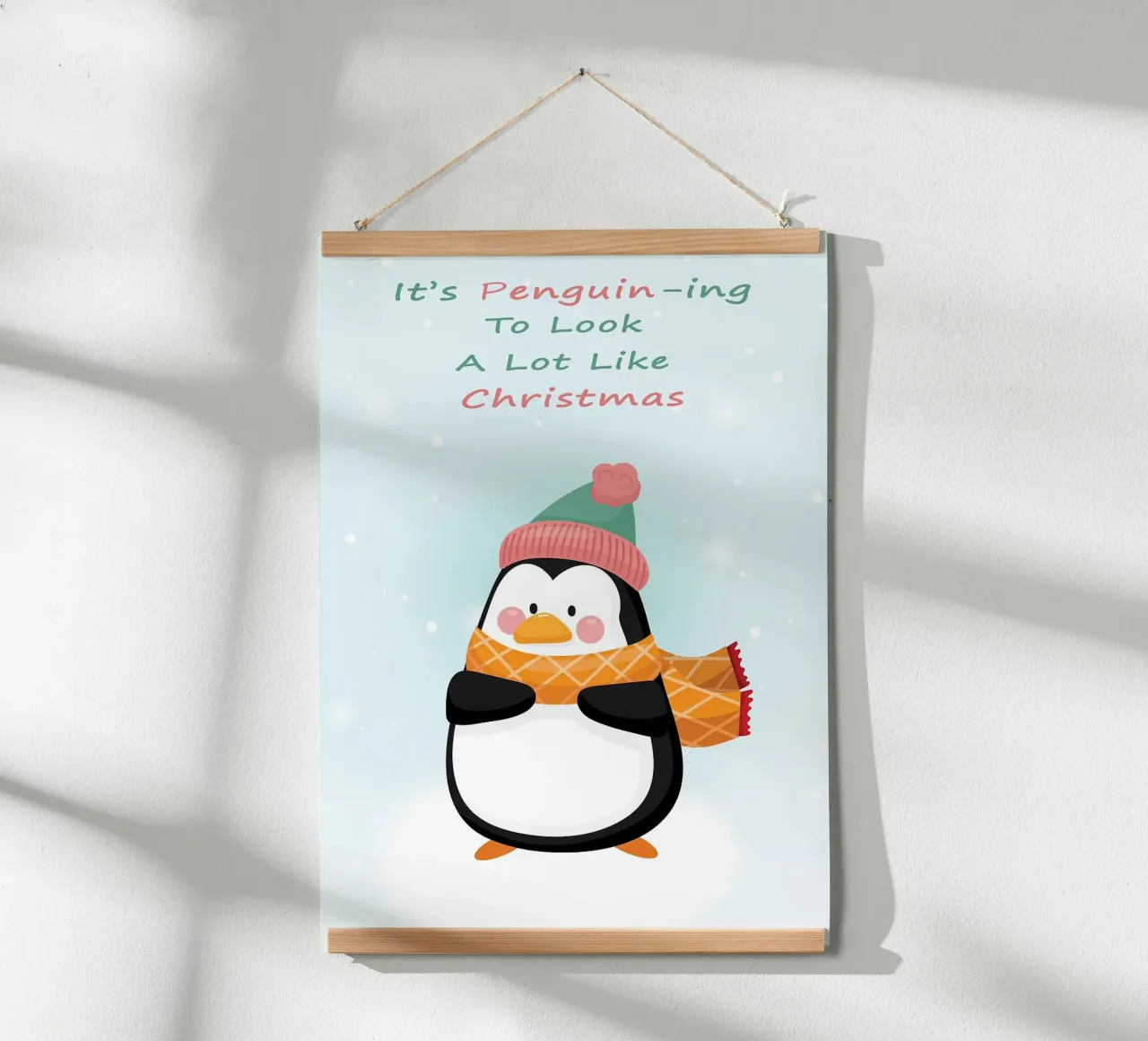 Pinguino di Natale carta hahnemühle da Nina Wolf