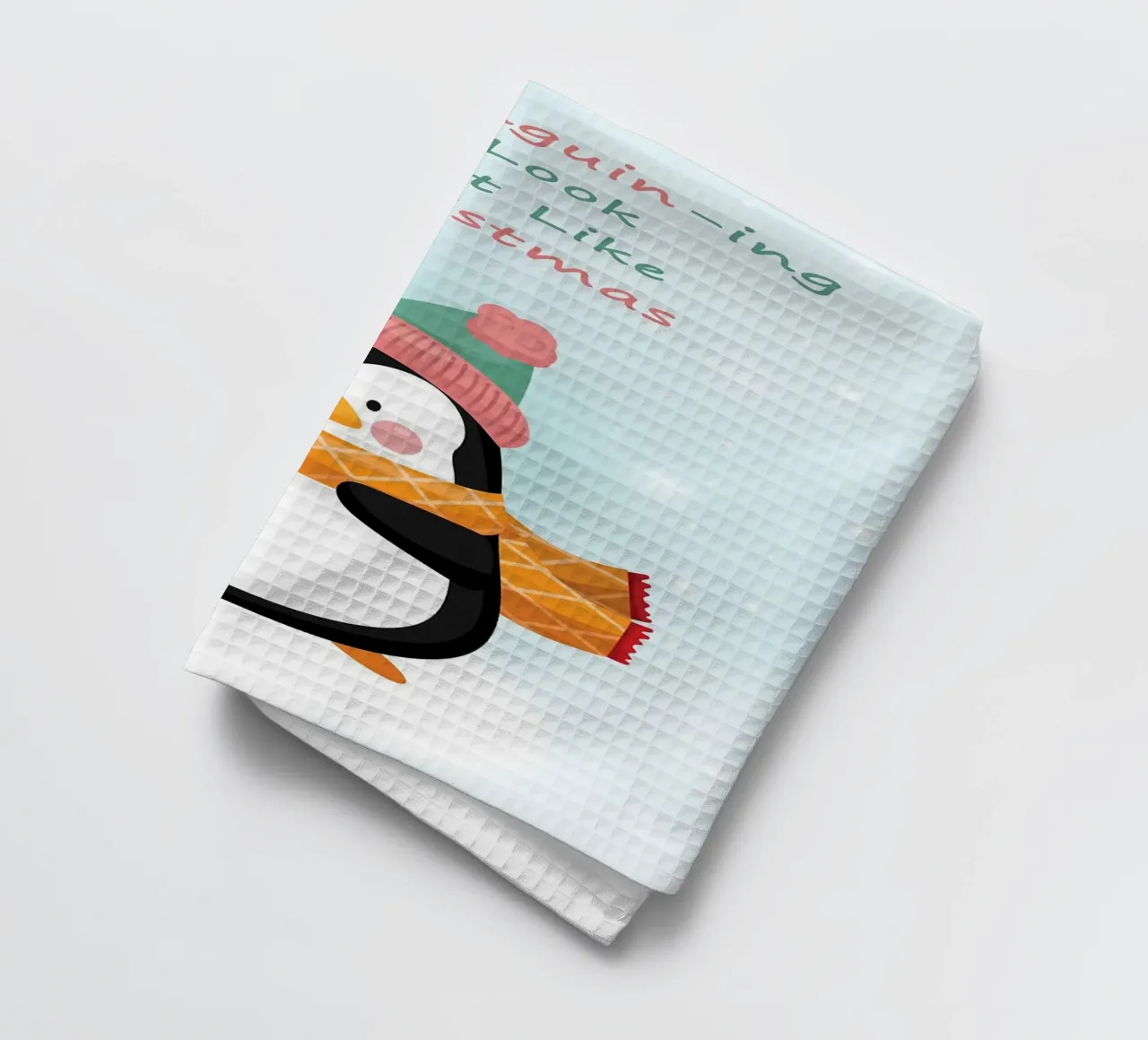 Pinguino di Natale canovaccio da cucina da Nina Wolf