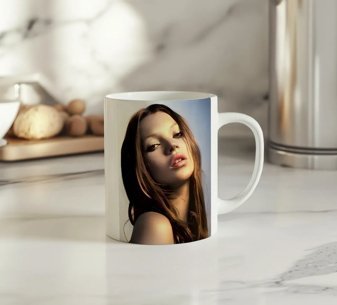 Ritratto nell'ora d'oro tazza in ceramica da vintage singer
