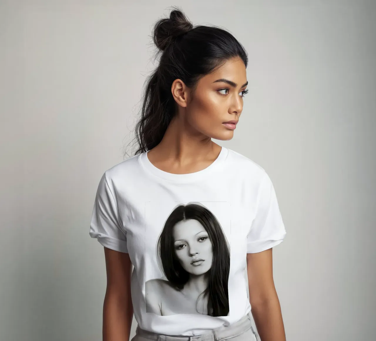 Serenità monocromatica t-shirt da vintage singer