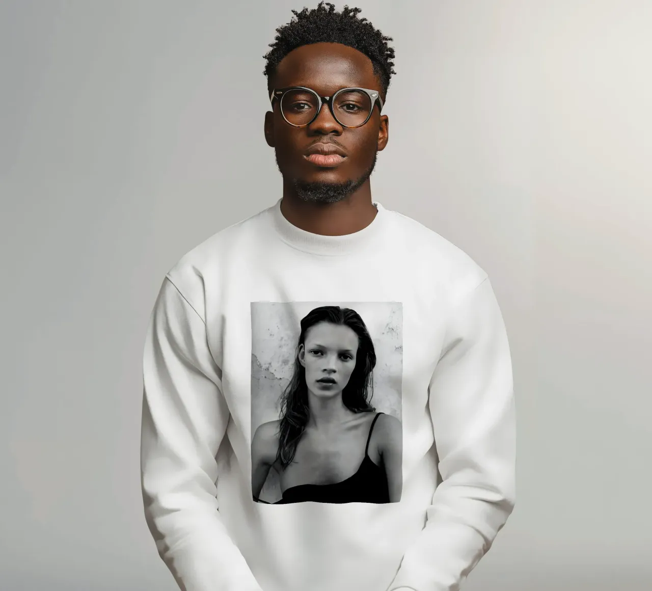 Simplicidad desnuda sudadera de vintage singer