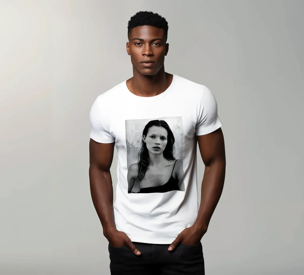 Semplicità nuda t-shirt da vintage singer