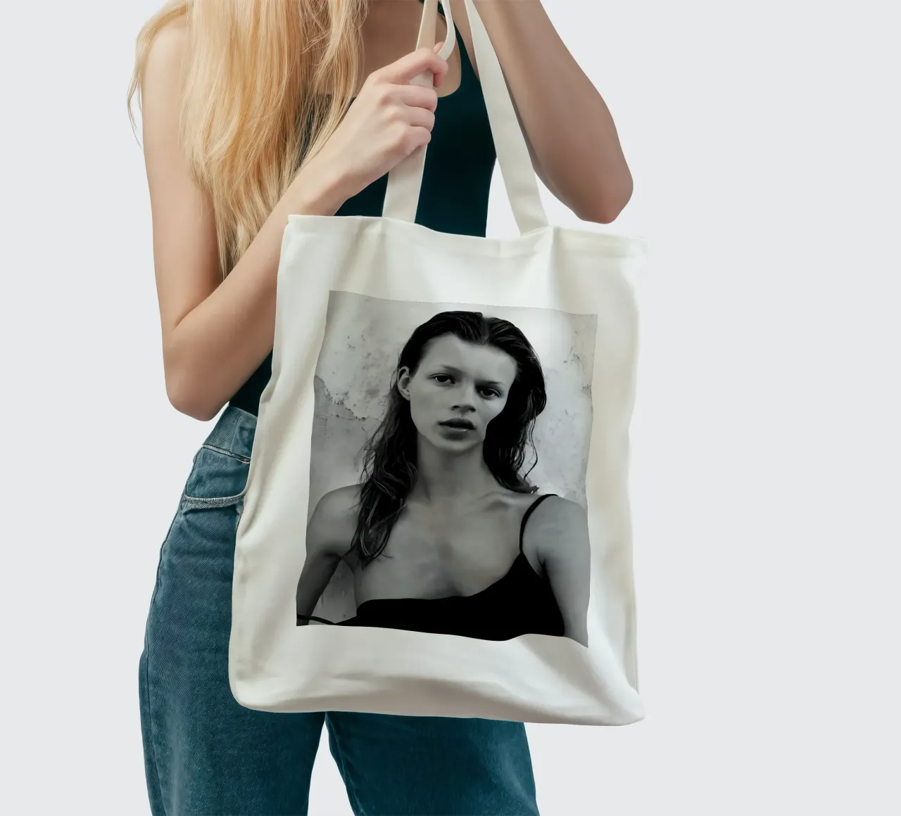 Semplicità nuda borsa in juta da vintage singer