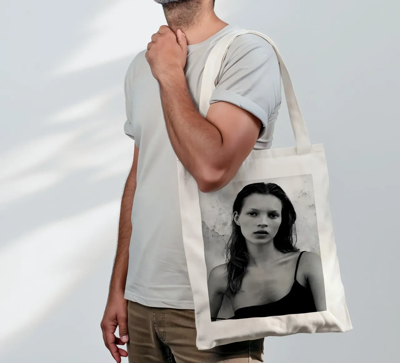 Semplicità nuda borsa in juta da vintage singer