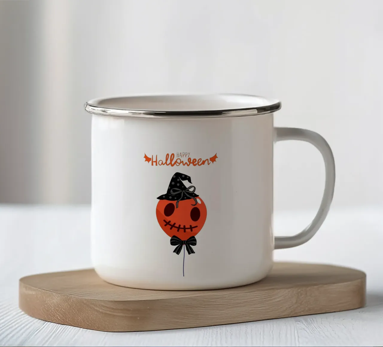 Happy Halloween tazza in smalto da Idées & Création