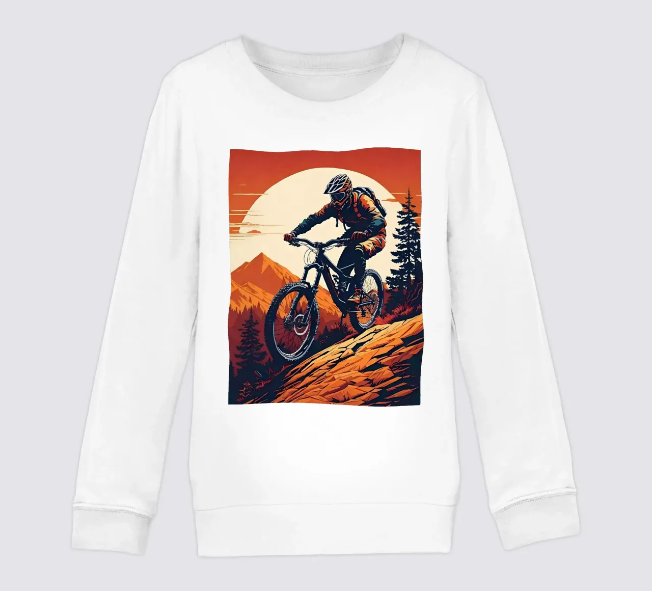 Discesa in mountain bike a tutta velocità felpa bambino da ARTVI-SHOP
