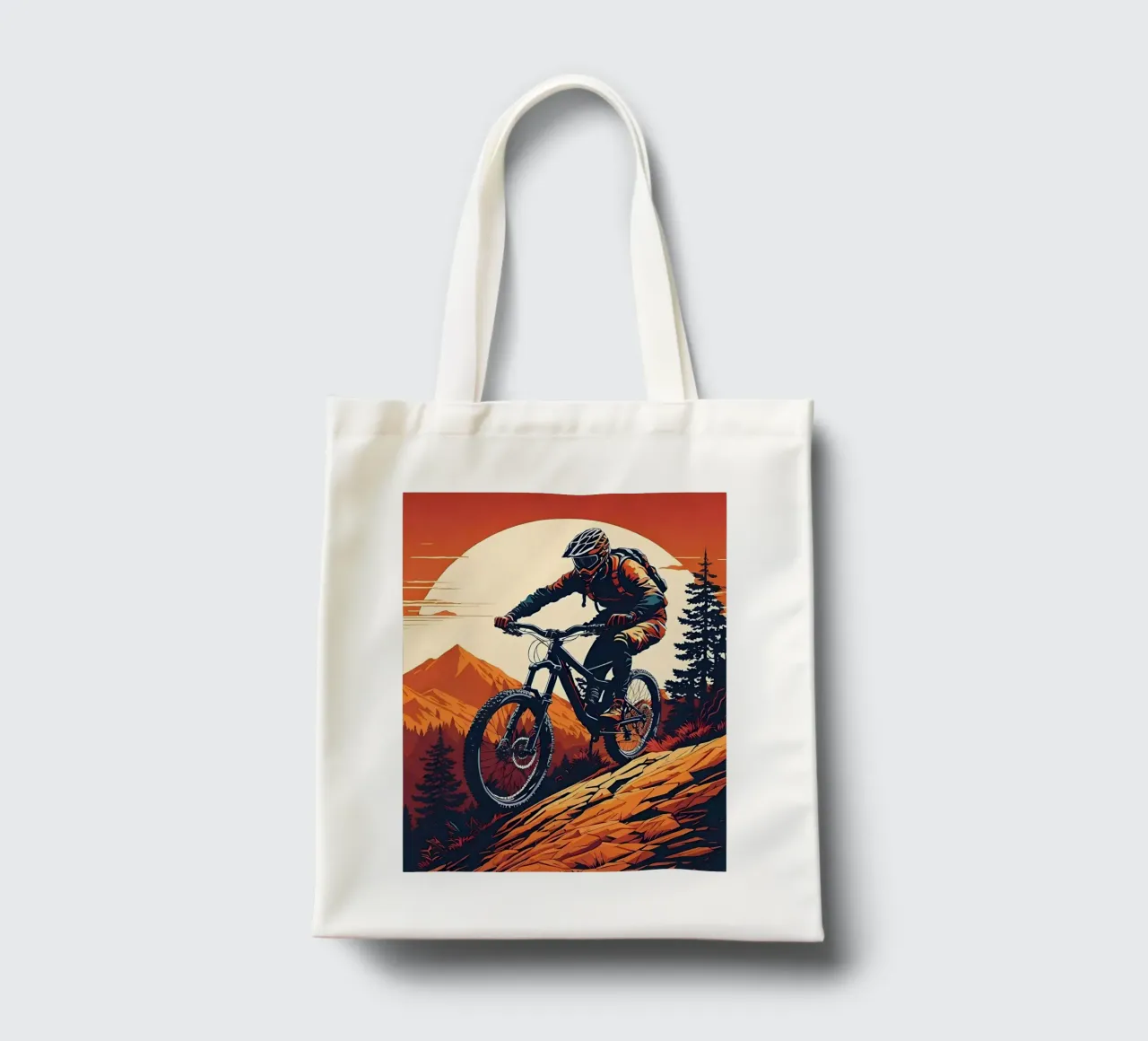 Discesa in mountain bike a tutta velocità borsa in juta da 🎁 ARTVI-SHOP