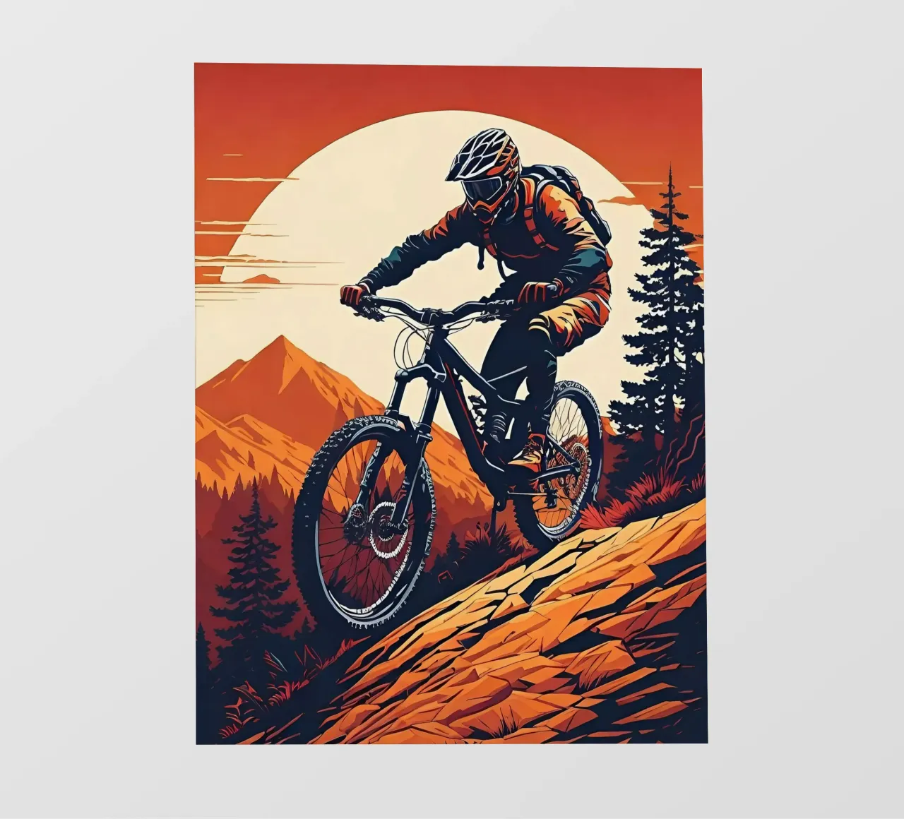 Discesa in mountain bike a tutta velocità pellicola backlit da ARTVI-SHOP