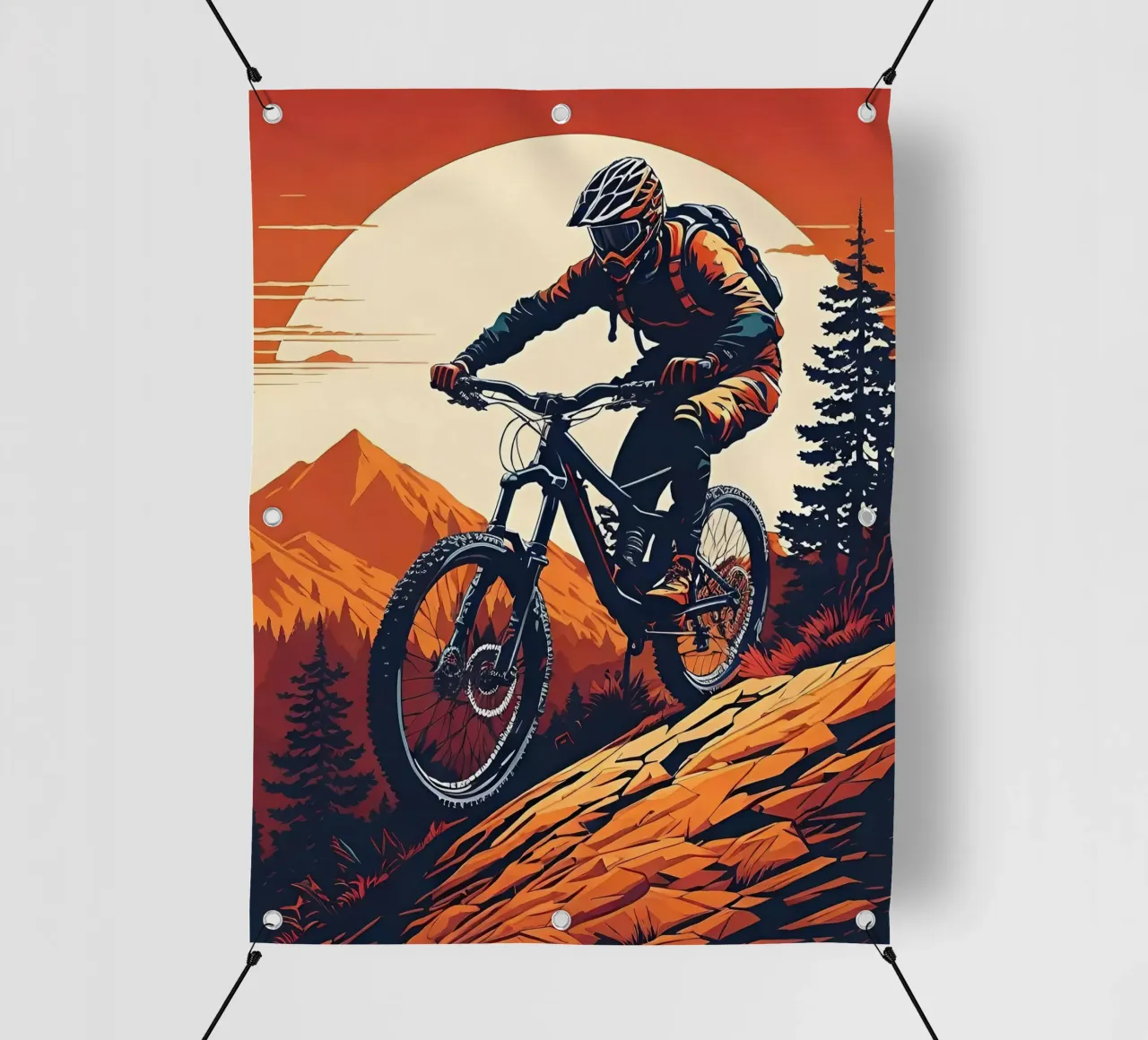 Discesa in mountain bike a tutta velocità telo in pvc da ARTVI-SHOP