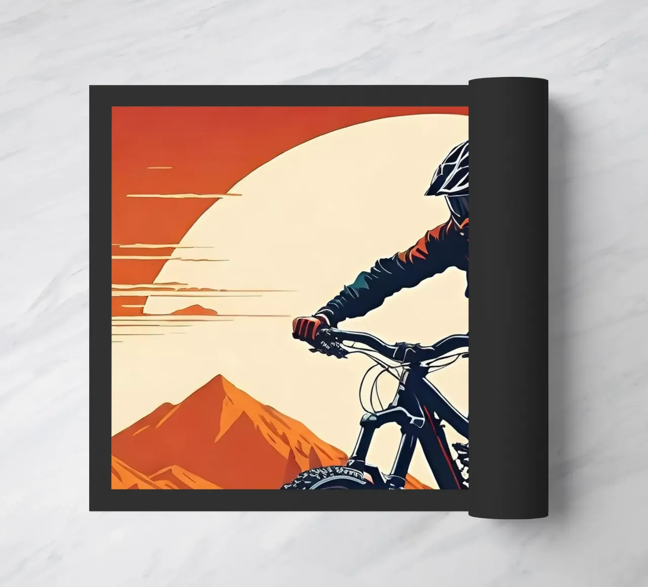 Discesa in mountain bike a tutta velocità zerbino da ARTVI-SHOP