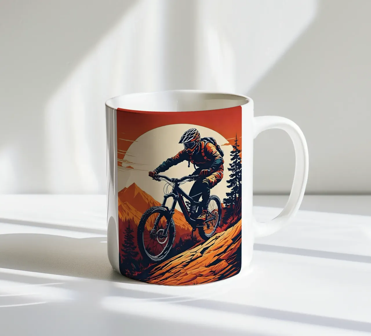 Discesa in mountain bike a tutta velocità tazza in ceramica da ARTVI-SHOP