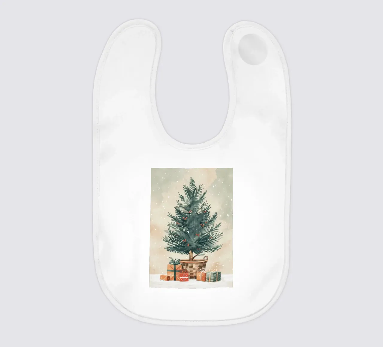 Albero di Natale acquerello bavaglino da Nina Wolf