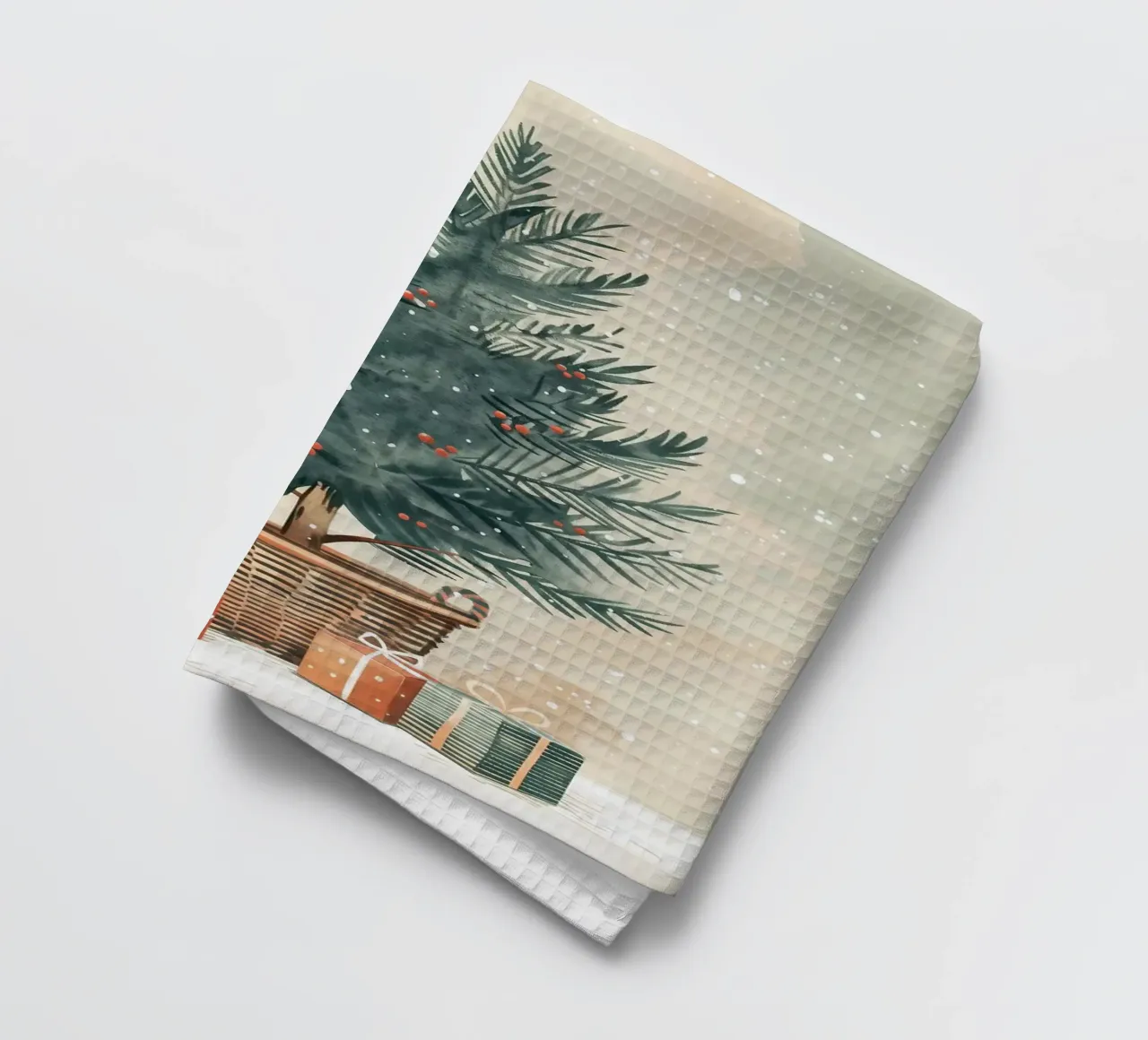 Albero di Natale acquerello canovaccio da cucina da Nina Wolf