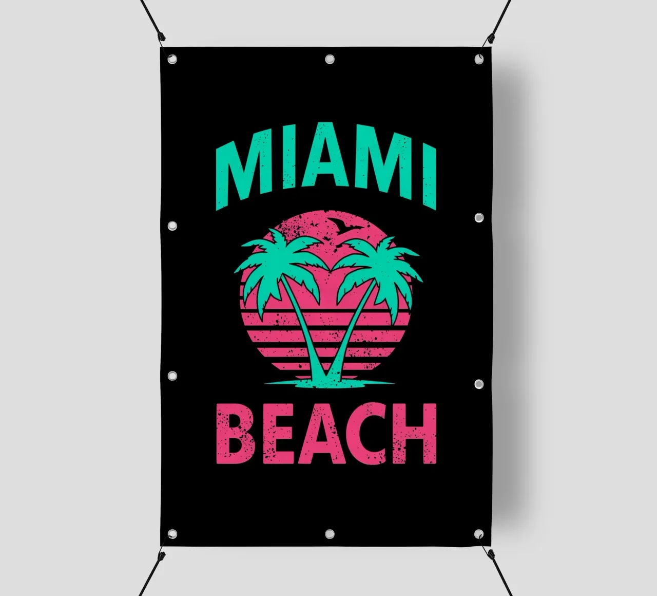 Grafica di Miami Beach telo in pvc da DesignDoodle