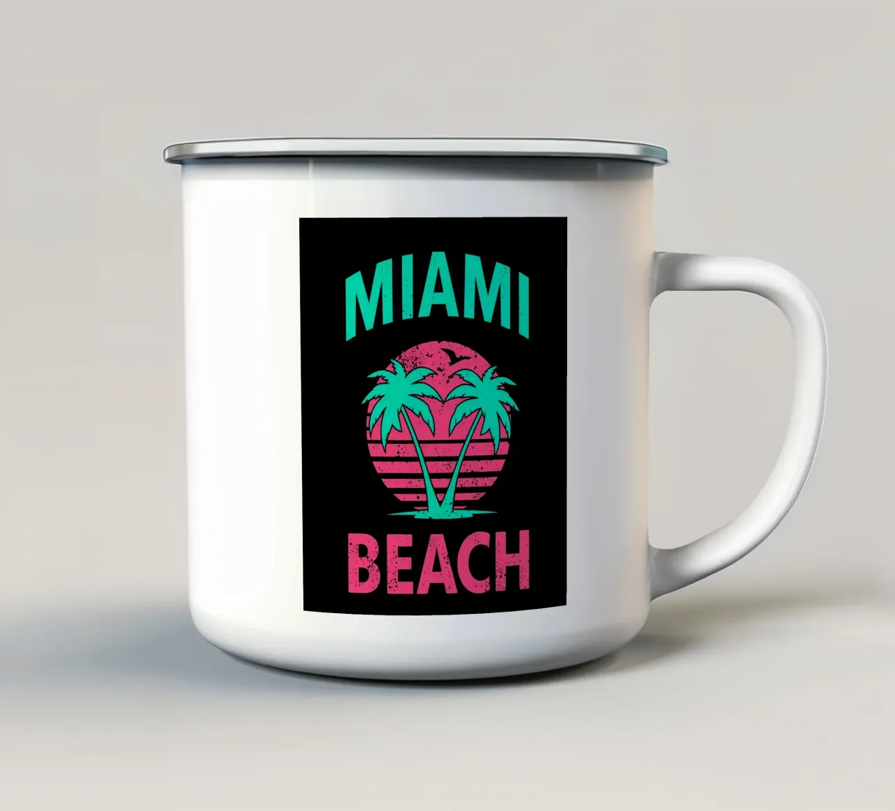 Grafica di Miami Beach tazza in smalto da DesignDoodle