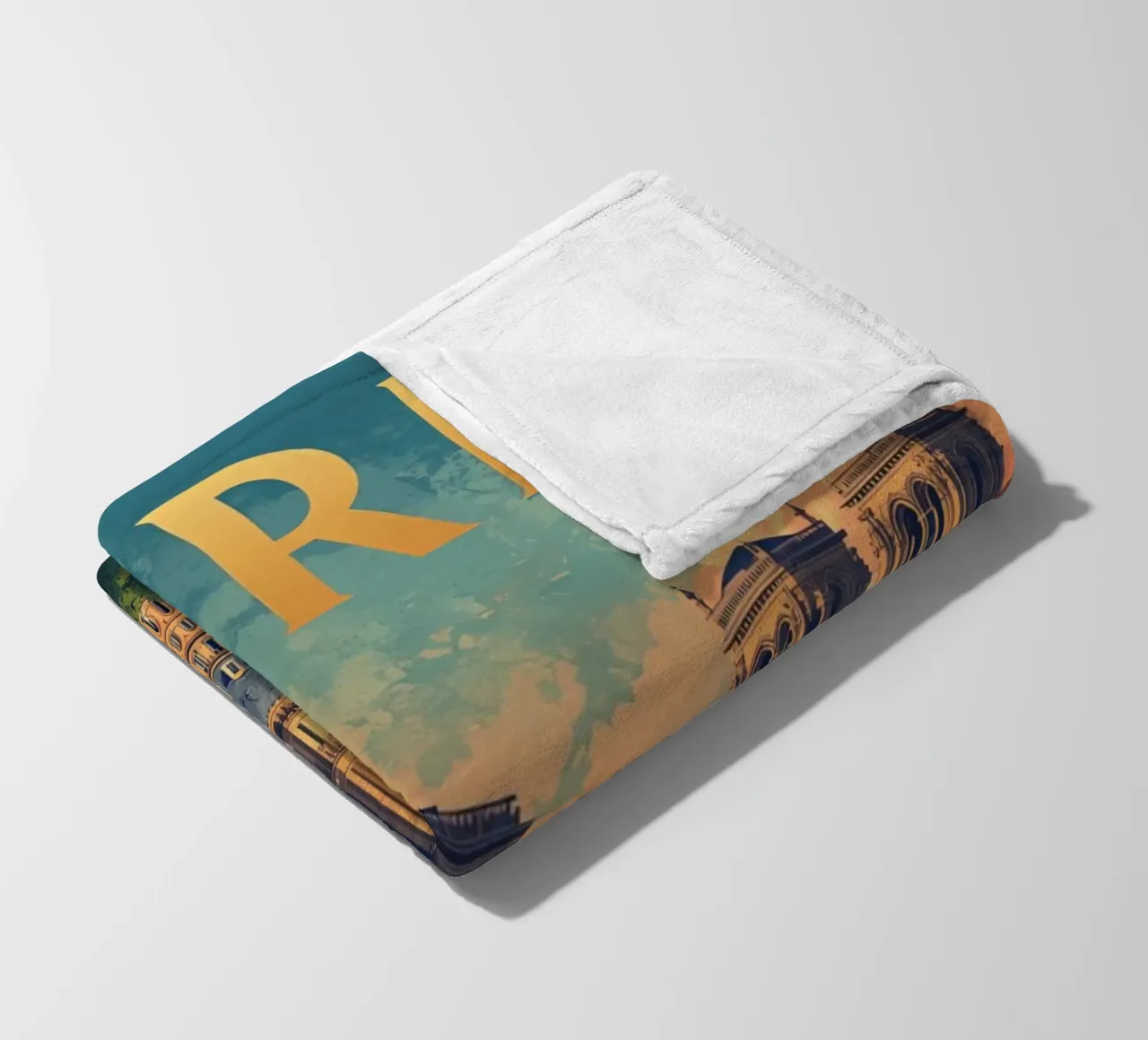 Paesaggio urbano di Parigi con Torre Eiffel e Notre Dame coperta in pile da DesignDoodle