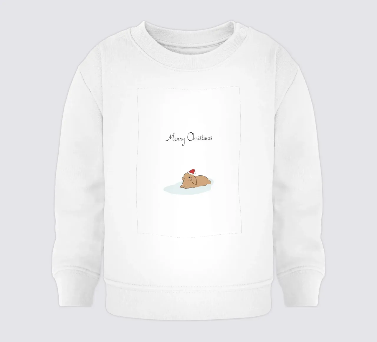 Rabit con cappello natalizio felpa neonato da Nina Wolf