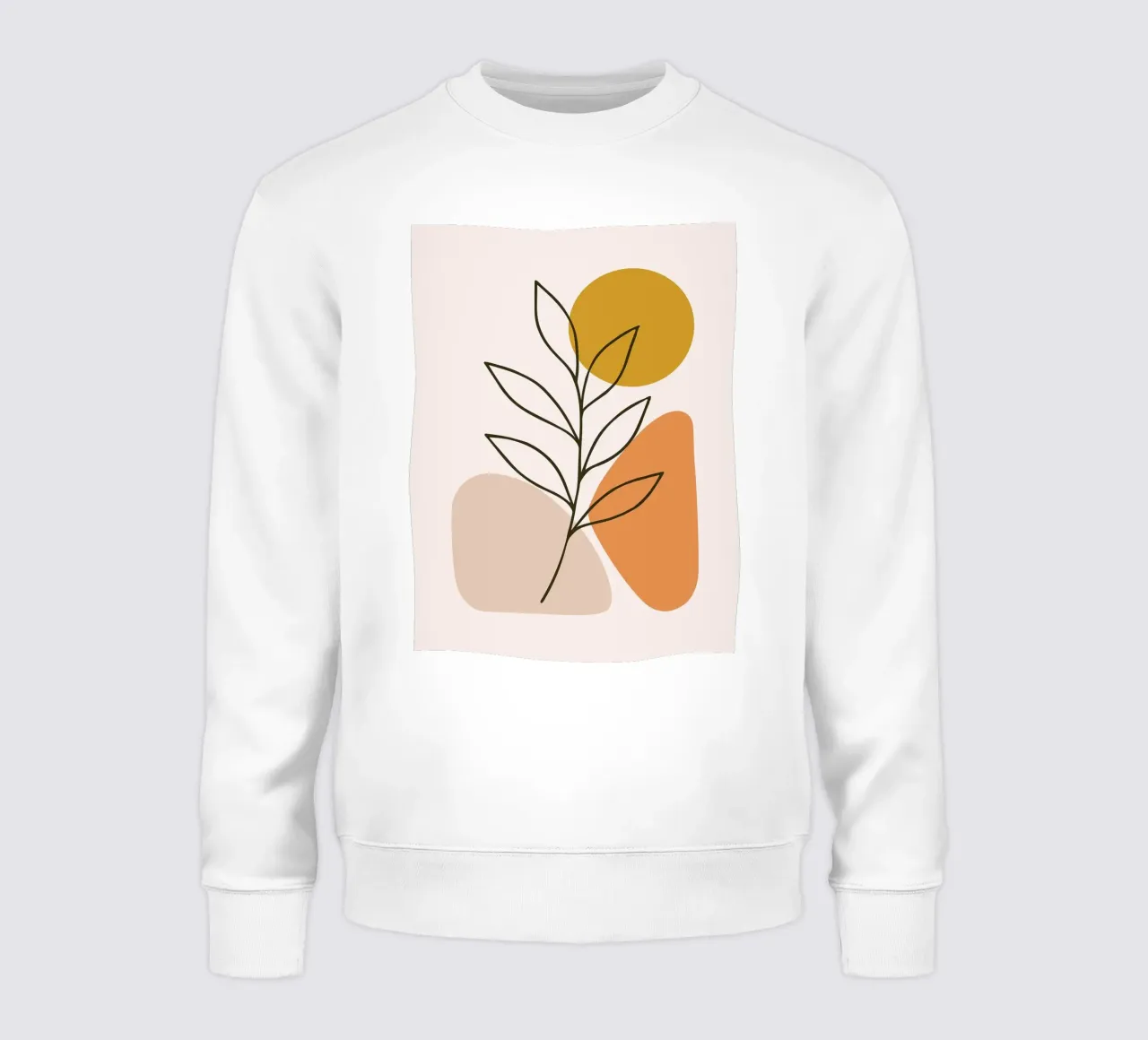 Arte botanica minimalista con forme geometriche felpa da PosterByFly