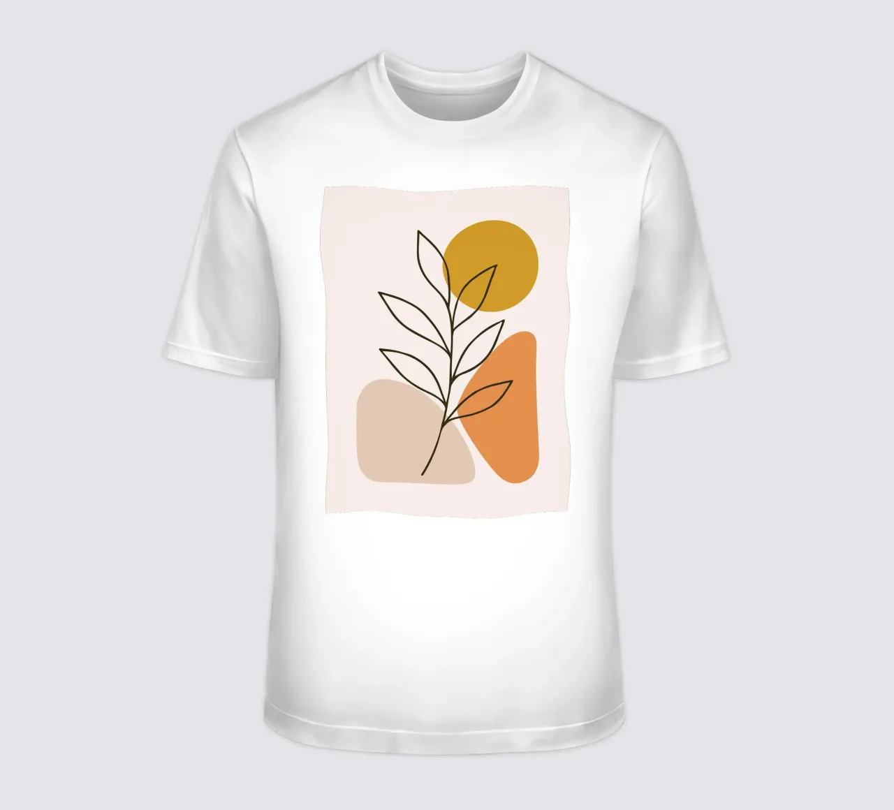 Arte botanica minimalista con forme geometriche t-shirt da PosterByFly