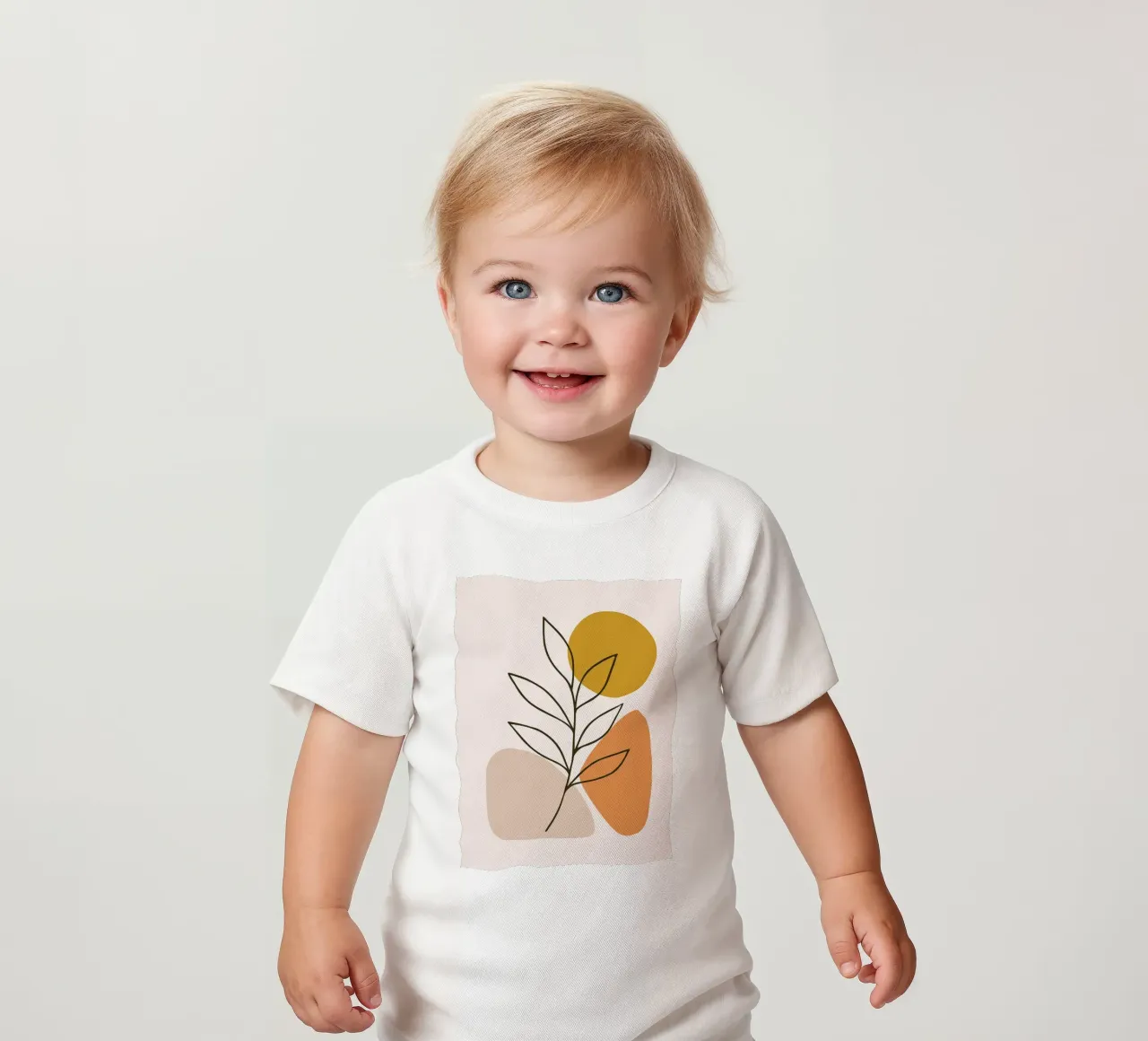 Arte botanica minimalista con forme geometriche maglietta neonato da PosterByFly