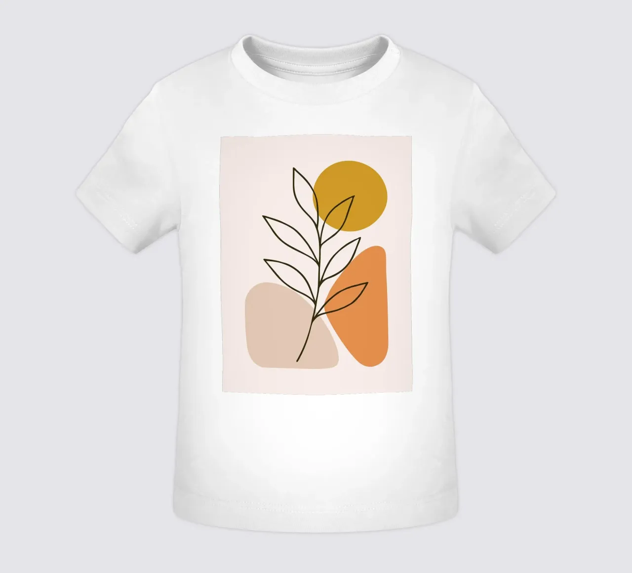 Arte botanica minimalista con forme geometriche maglietta neonato da PosterByFly