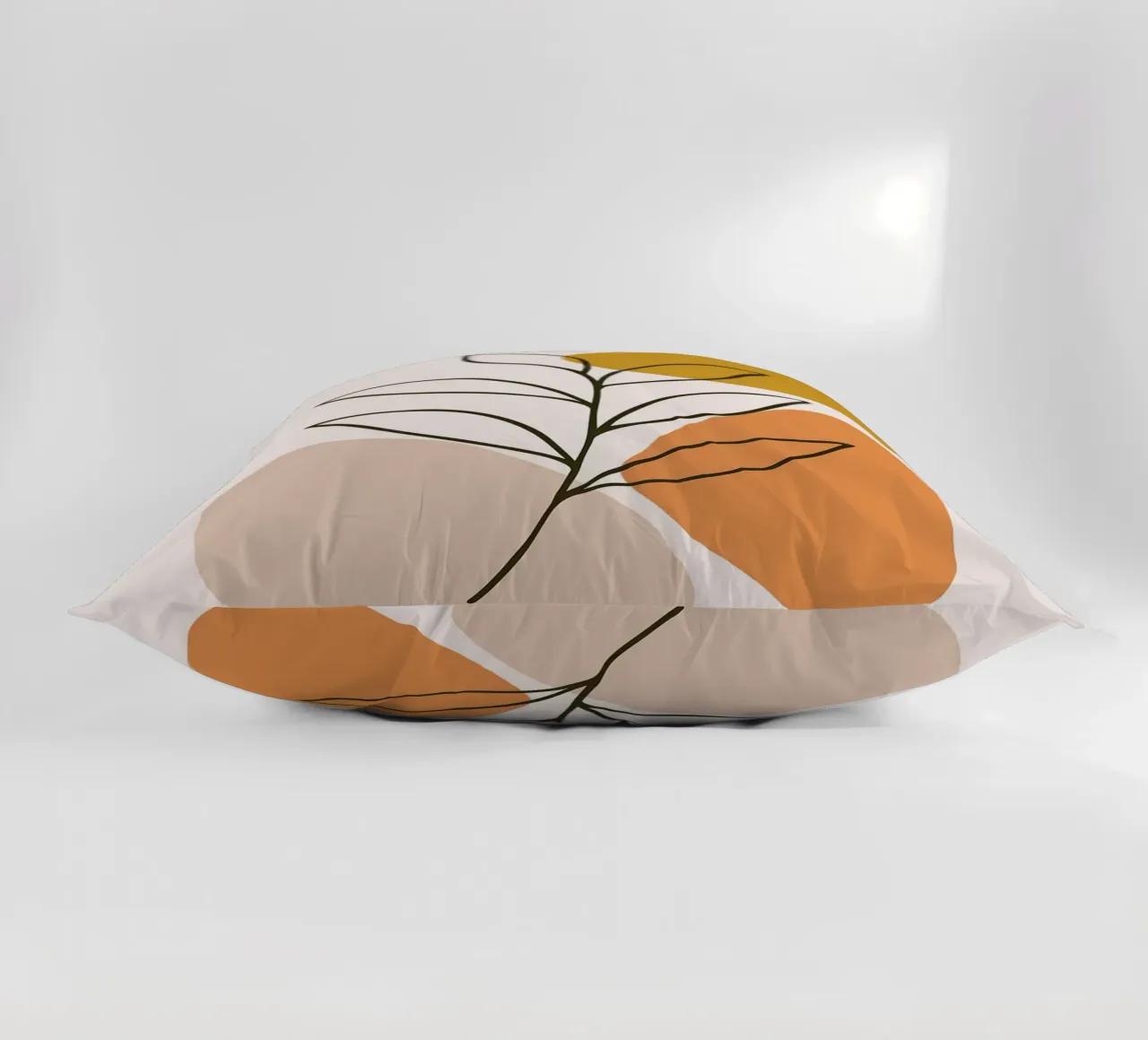 Arte botanica minimalista con forme geometriche cuscino da PosterByFly