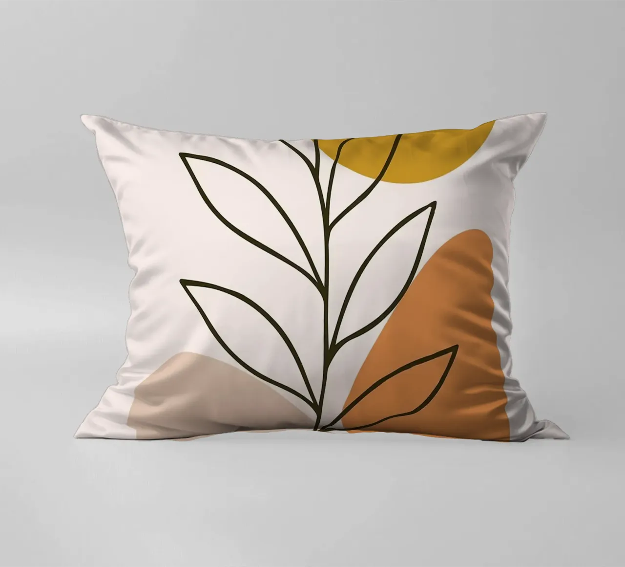 Arte botanica minimalista con forme geometriche cuscino da PosterByFly