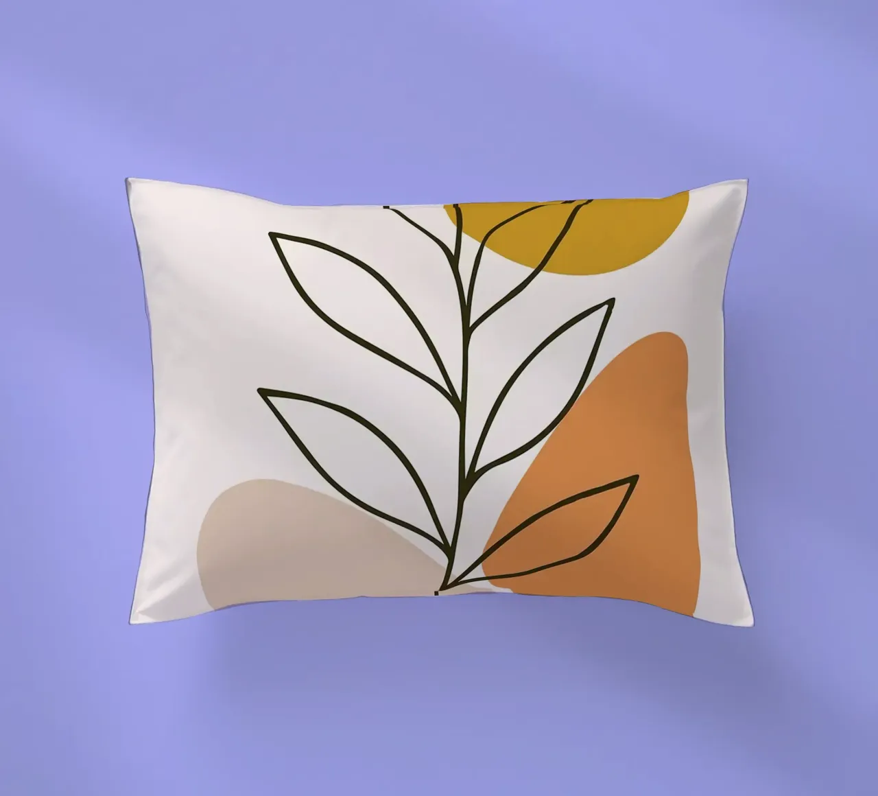 Arte botanica minimalista con forme geometriche cuscino da PosterByFly