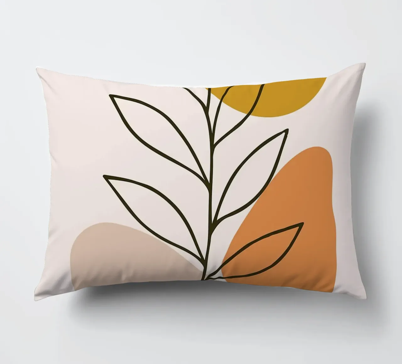 Arte botanica minimalista con forme geometriche cuscino da PosterByFly