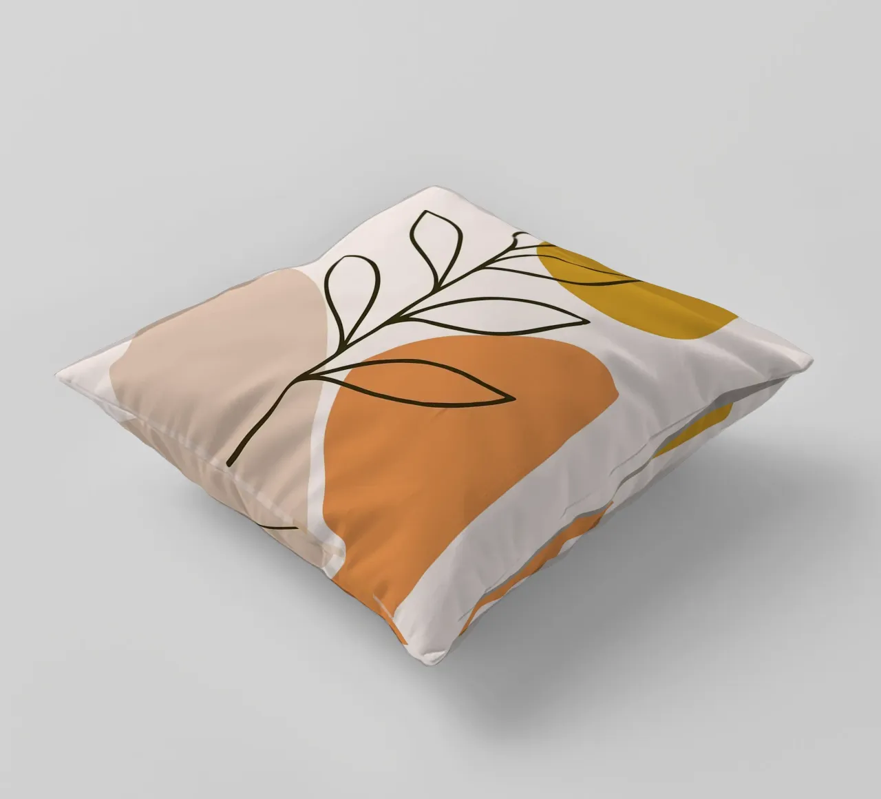 Arte botanica minimalista con forme geometriche cuscino da PosterByFly