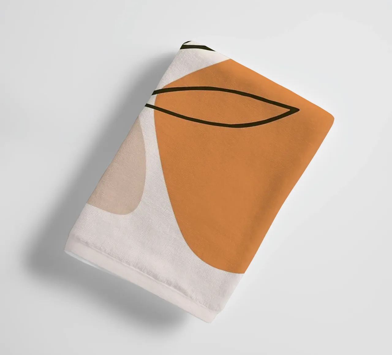 Minimalist Botanical Art with Geometric Shapes towel by PosterByFly