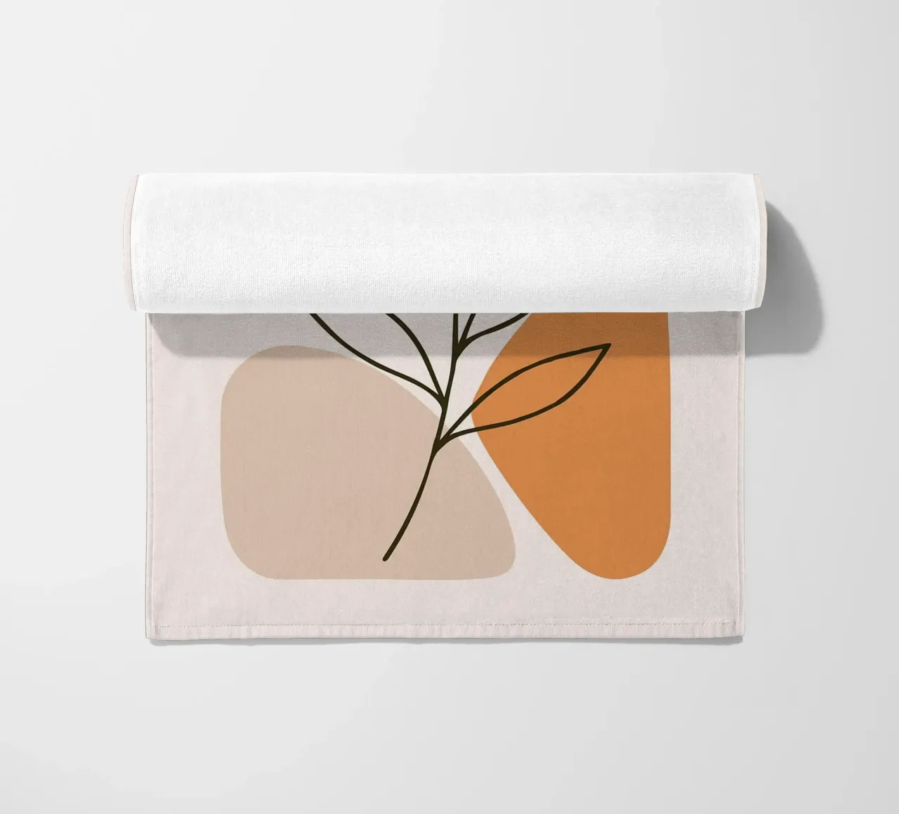 Arte botanica minimalista con forme geometriche telo mare da PosterByFly