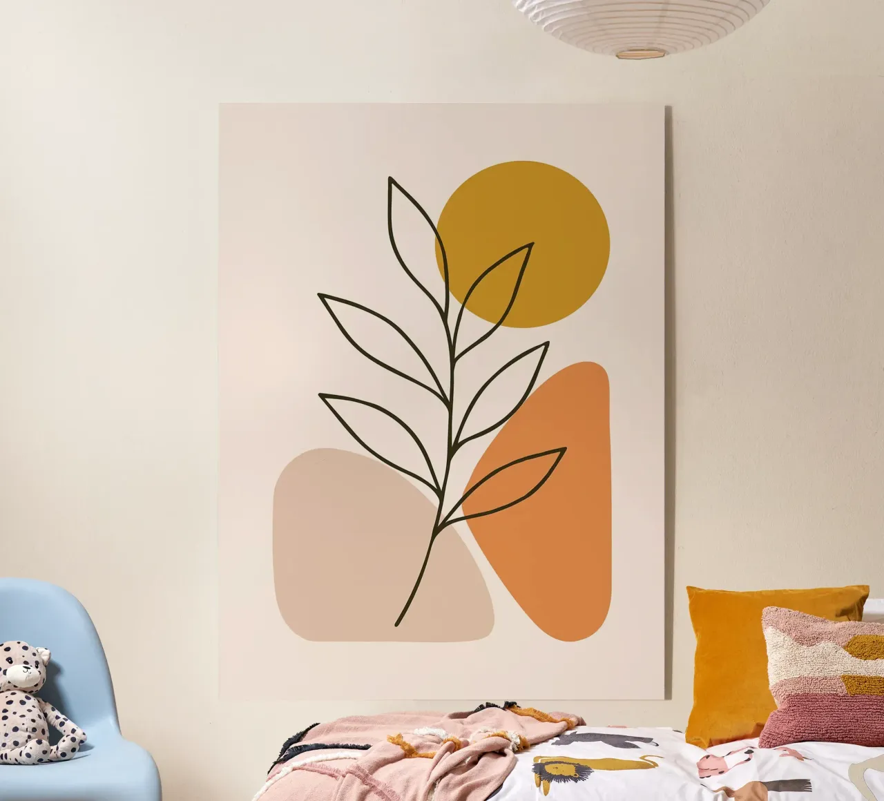 Arte botanica minimalista con forme geometriche plexiglass da PosterByFly