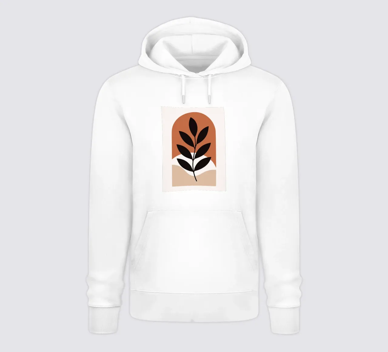 Arte vegetale minimalista con forme geometriche felpa con cappuccio da PosterByFly