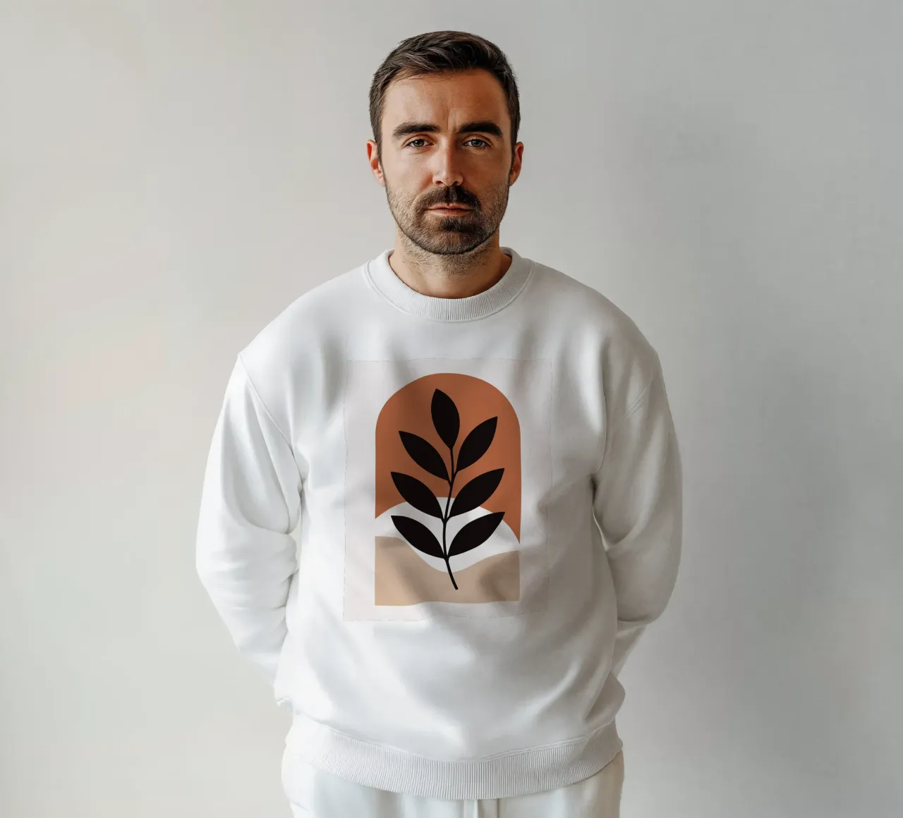 Arte vegetale minimalista con forme geometriche felpa da PosterByFly