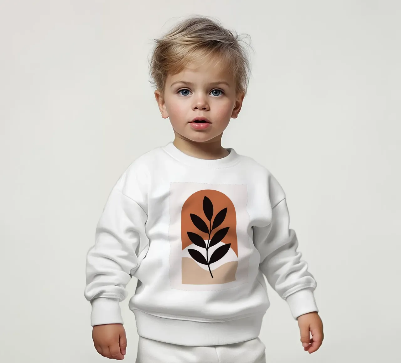 Arte vegetale minimalista con forme geometriche felpa neonato da PosterByFly
