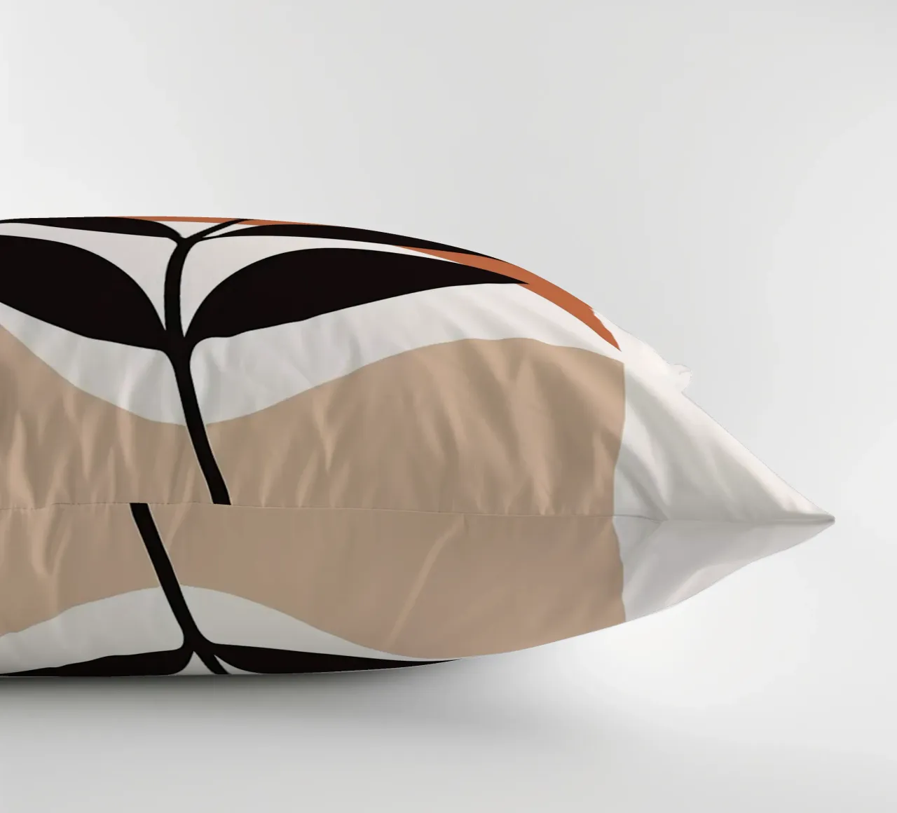 Arte vegetale minimalista con forme geometriche cuscino da PosterByFly