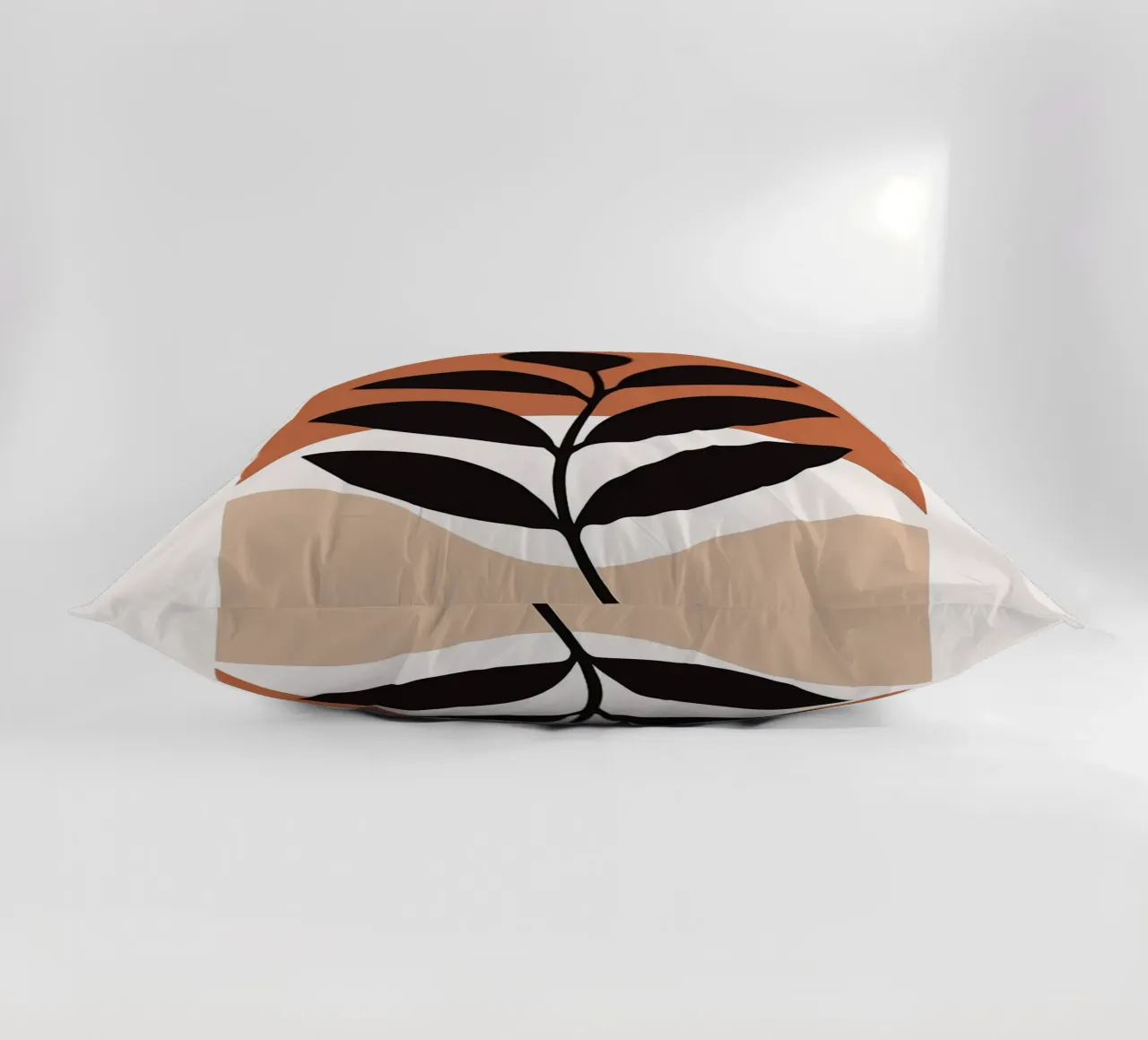Arte vegetale minimalista con forme geometriche cuscino da PosterByFly