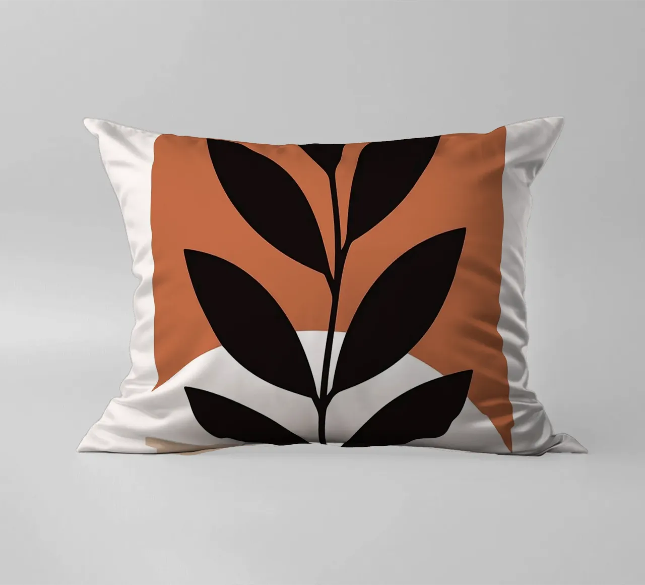 Arte vegetale minimalista con forme geometriche cuscino da PosterByFly